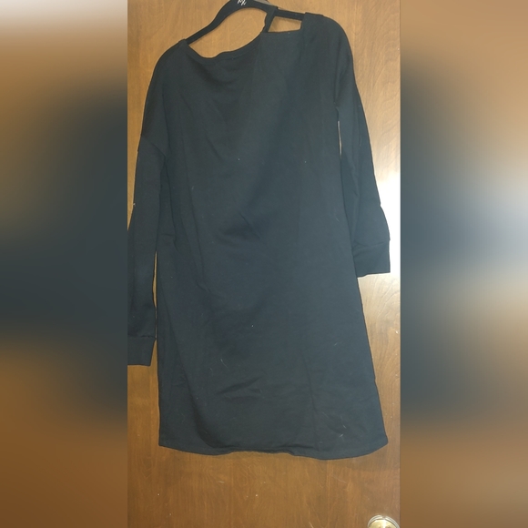 Maurices Black XL Cold shoulder sweatshirt dress - Picture 3 of 4